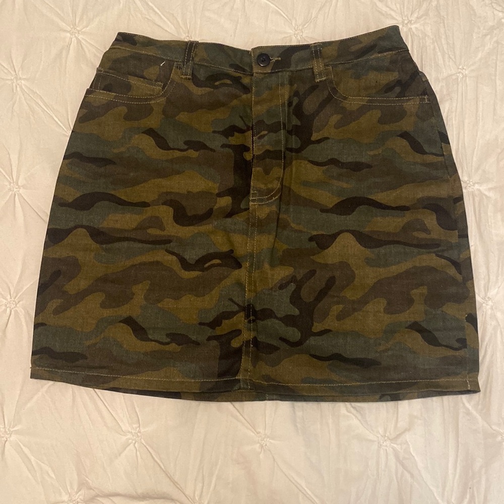 By The Way Camo Miniskirt